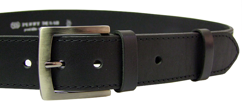 Penny Belts Pánský kožený opasek 25-1-60 black 110 cm