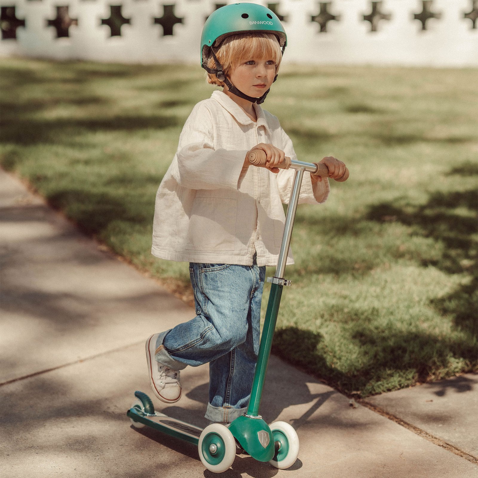 Banwood dětská koloběžka se 3 koly Green BW-SCOOTER