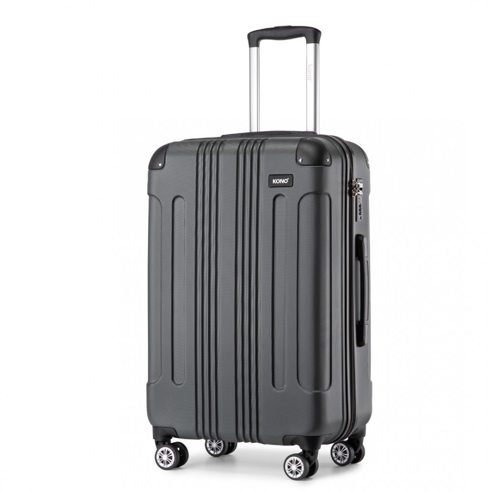 Cestovní kufr na kolečkách Kono ABS - 102 L - šedý