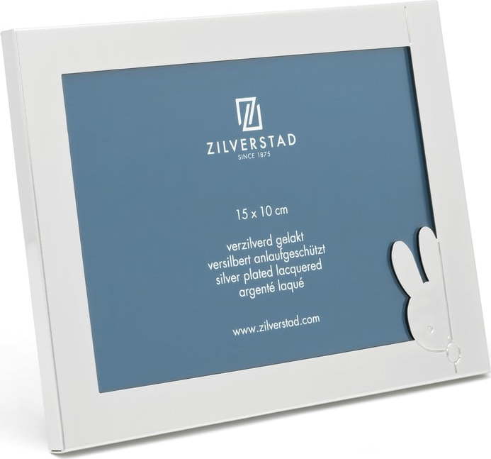 Kovový stojací rámeček ve stříbrné barvě 17x12,5 cm Miffy – Zilverstad
