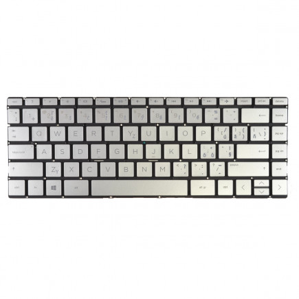 HP ENVY 13-AD165TU klávesnice na notebook bez rámečku, stříbrná CZ/SK, podsvícená