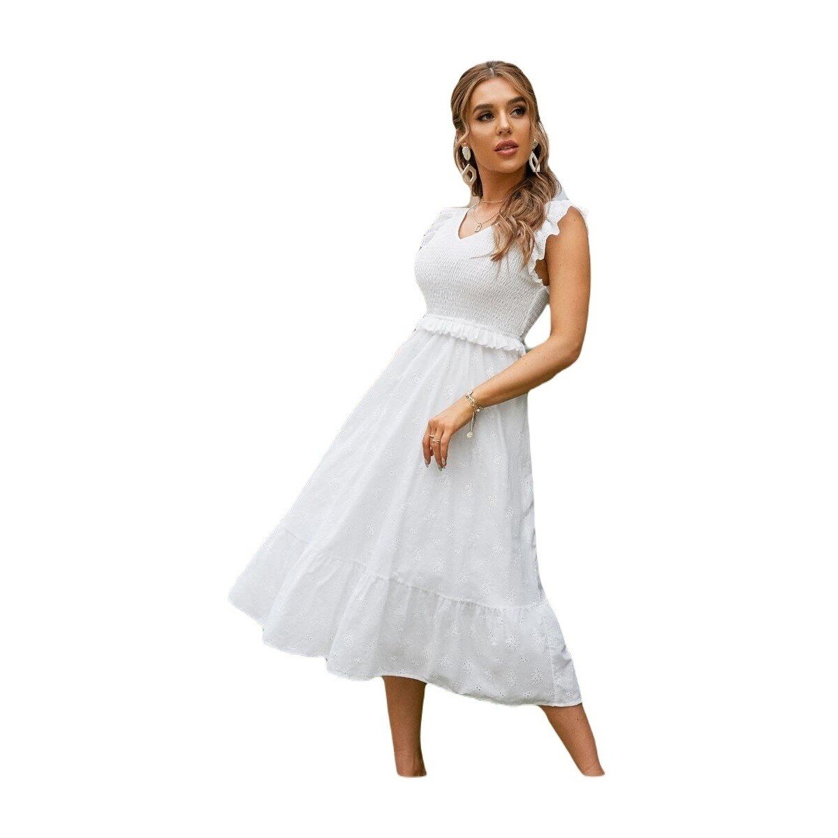 Simplee  Dámské šaty Aaron bílá  Bílá