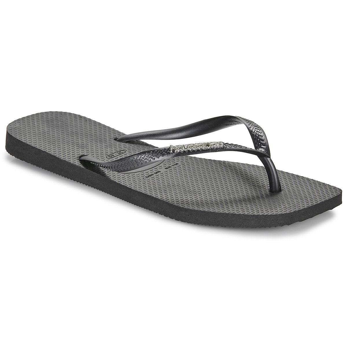 Havaianas  SLIM SQUARE LOGO METALLIC  Černá