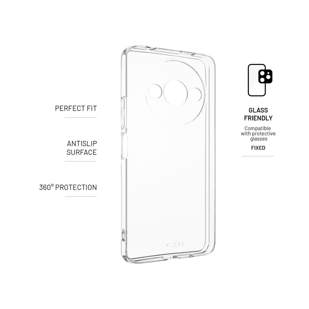 Zadní TPU gelové pouzdro FIXED pro Xiaomi Redmi A3, transparentní