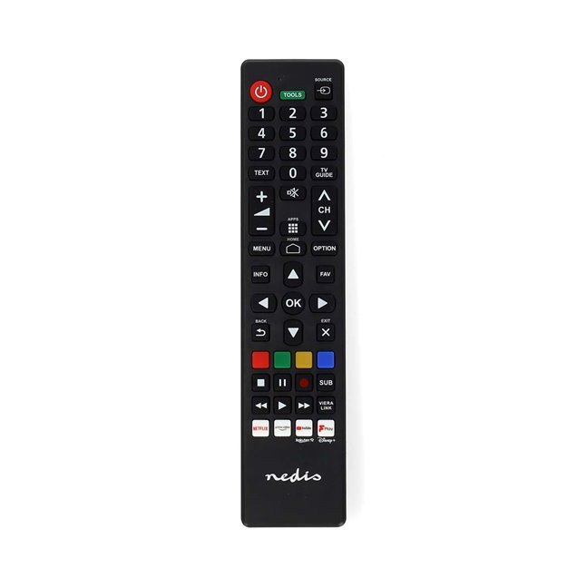 Nedis TVRC45PASHBK - Náhradní Dálkový Ovladač | Panasonic / Sharp TV | Předprogramovaný | Černá