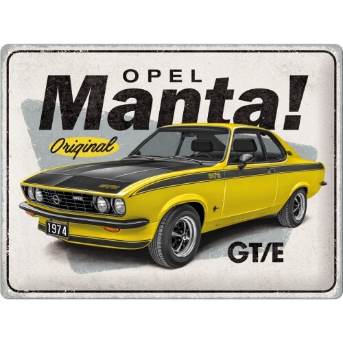 Postershop Plechová cedule Opel - Manta GT/E, (40 x 30 cm)