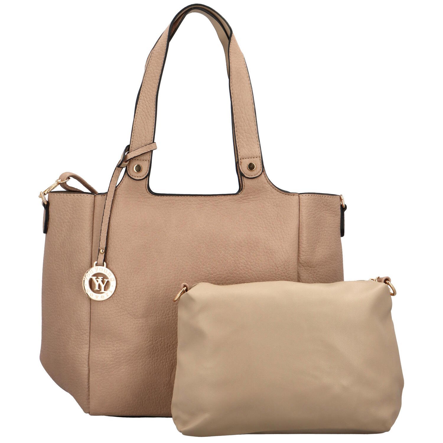 Elegantní sada: Kabelka přes rameno a crossbody Phyllis, zemitá