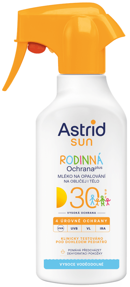 Astrid SUN rodinné opal.mléko sprej SPF30 270ml