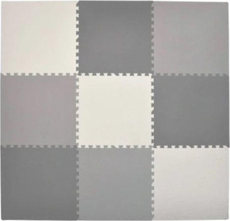 KIK Pěnové puzzle Odstíny šedé s okraji III. (58x58)