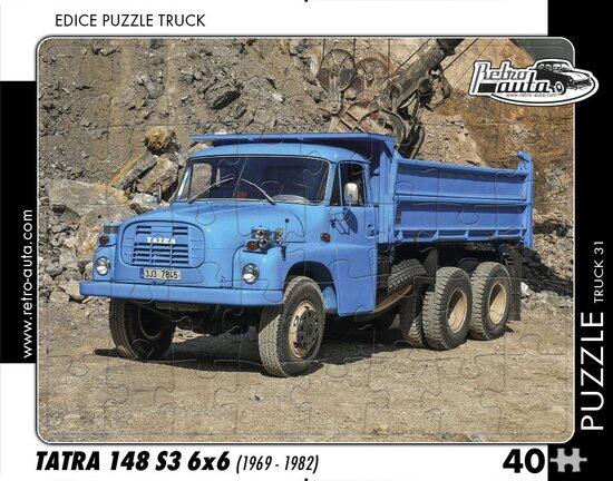 RETRO-AUTA Puzzle TRUCK č.31 Tatra 148 S3 6x6 (1969 - 1982) 40 dílků