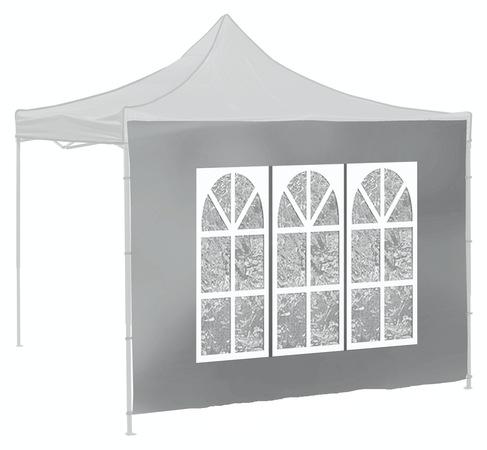 Bočnice pro párty stan WINDOW 2x3m 420D šedá WATERPROOF