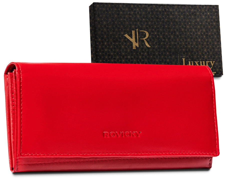 Rovicky Dámská kožená peněženka Slidji červená One size