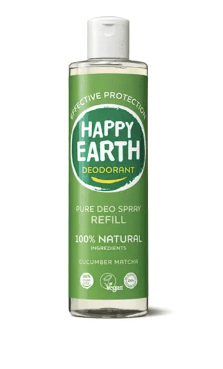 Happy Earth - Deodorant okurka a matcha, náhradní náplň, 300 ml