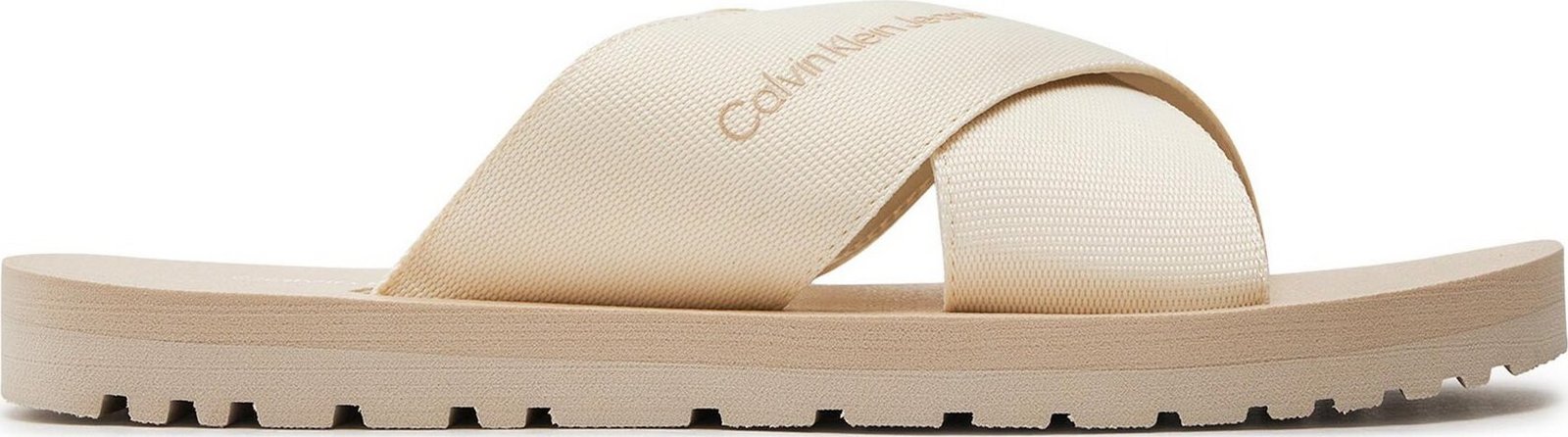 Nazouváky Calvin Klein Jeans Cross Sandal Slipon Rp In Btw YM0YM00942 Creamy White/Eggshell 0GI