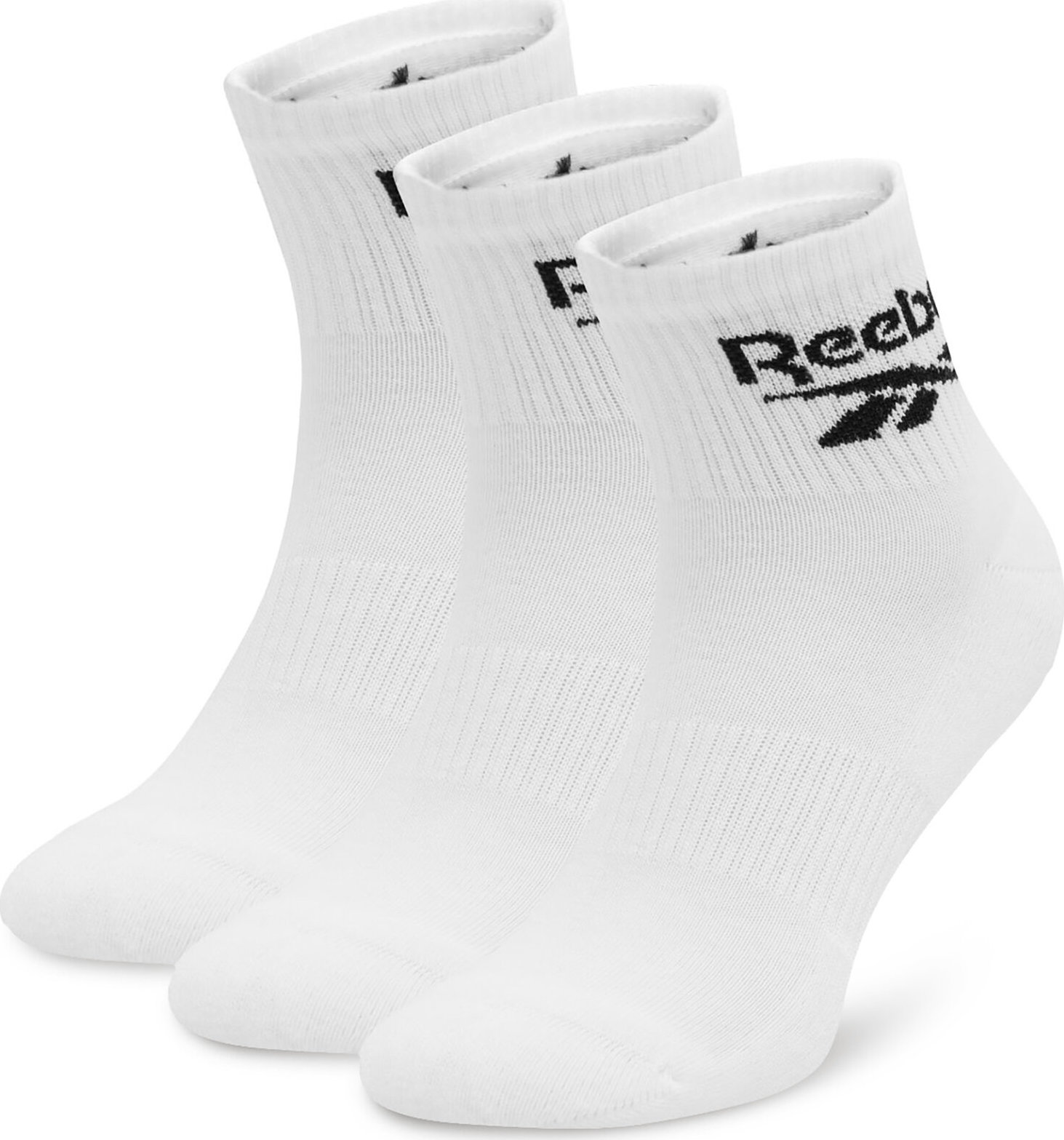Sada 3 párů vysokých ponožek unisex Reebok R0427-SS24 (3-pack) Bílá