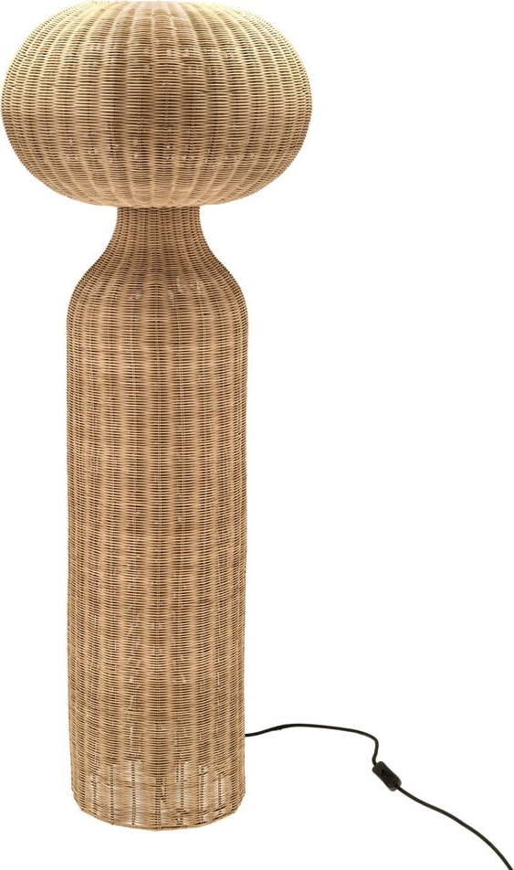 Stojací lampa v přírodní barvě s ratanovým stínidlem (výška 130 cm) Vinka – Villa Collection