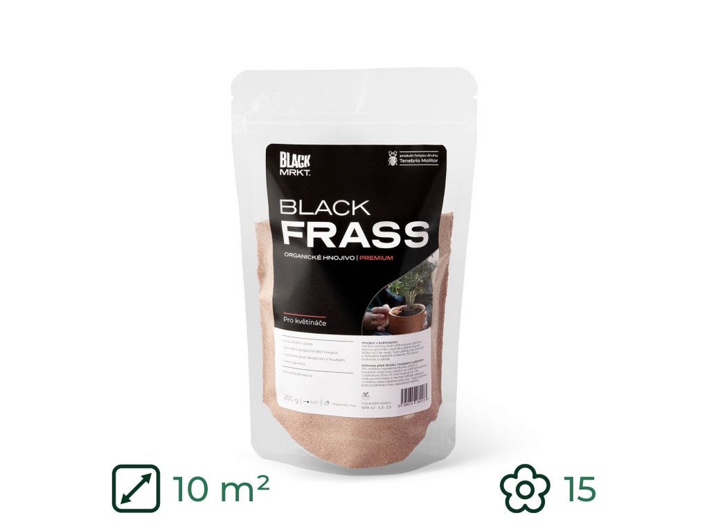 Organické hmyzí hnojivo Black Frass Premium 250 g