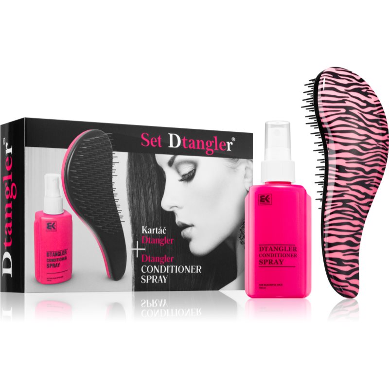 Brazil Keratin Dtangler Conditioner spray set RED POINT dárková sada Zebra Pink(pro snadné rozčesání vlasů)