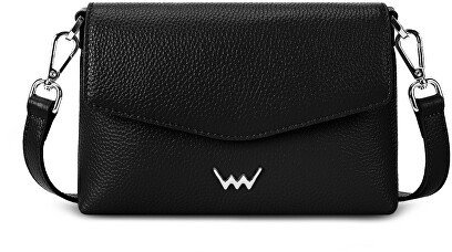 Vuch Dámská kožená crossbody kabelka Leyra Black