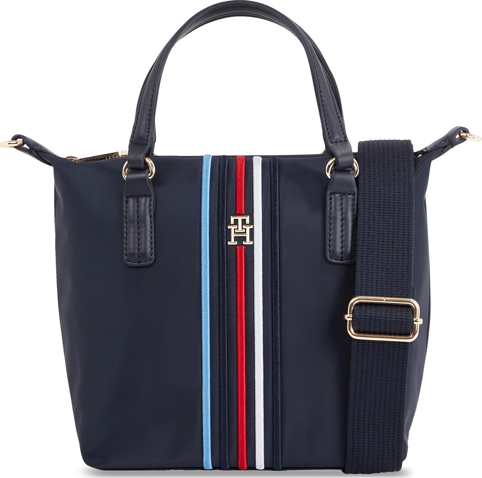 Kabelka Tommy Hilfiger Poppy Small Tote Corp AW0AW15986 Space Blue DW6
