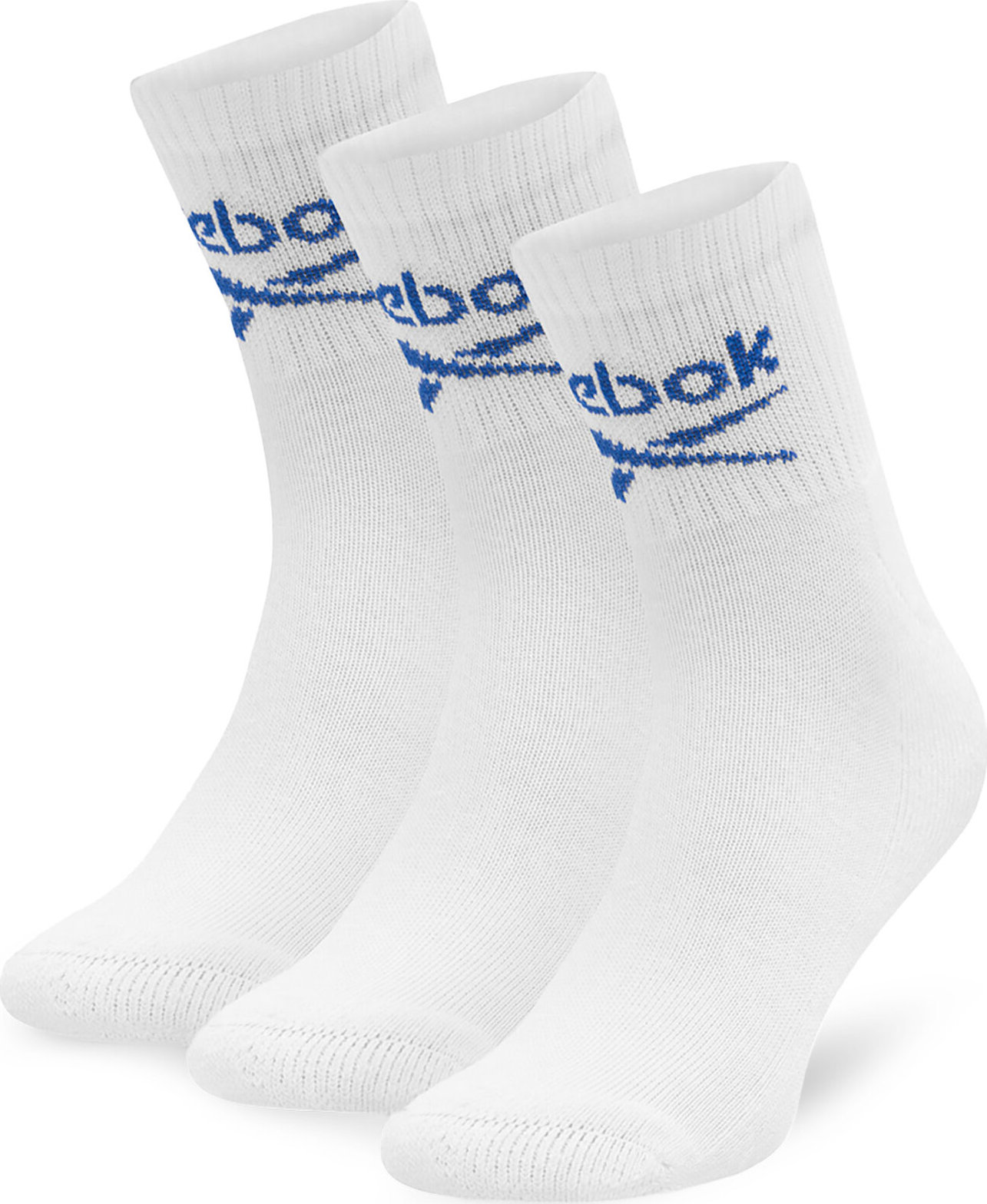 Sada 3 párů vysokých ponožek unisex Reebok R0255-SS24 (3-pack) Bílá
