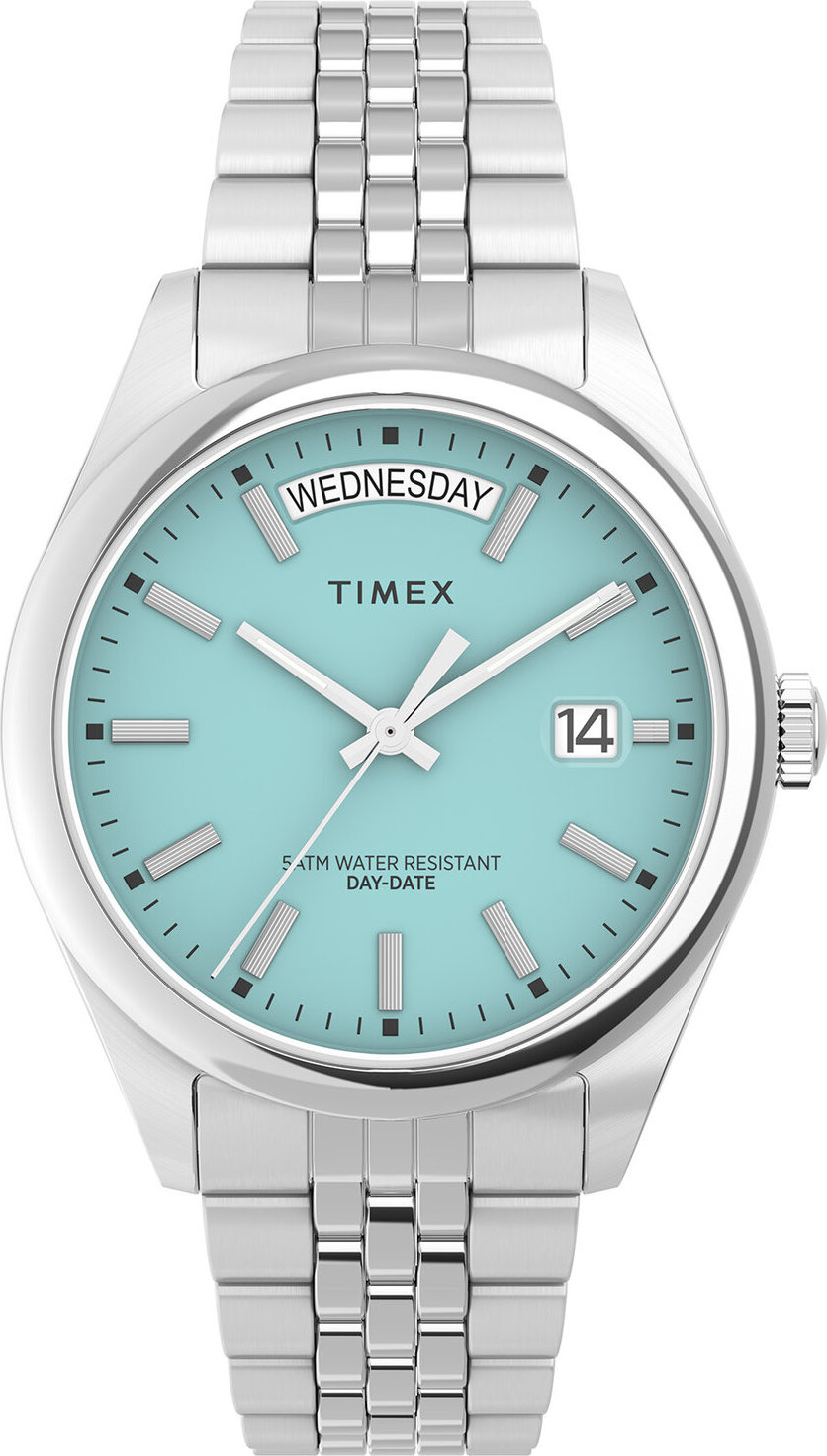 Hodinky Timex Legacy Day and Date Tiffany TW2V68400 Silver/ Turquoise