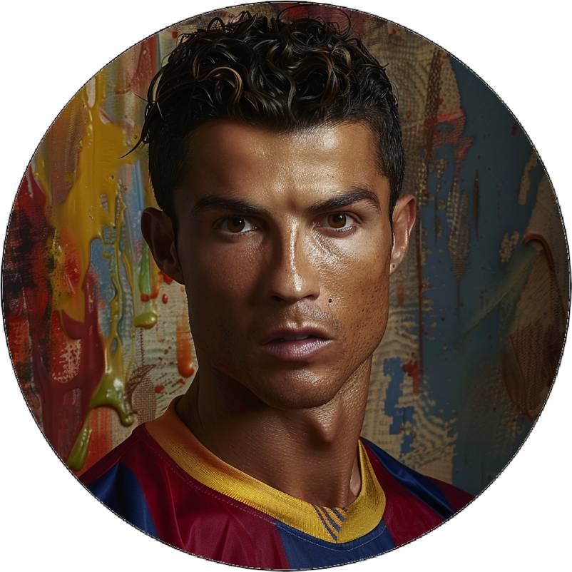 Jedlý papír Cristiano Ronaldo v dresu Barcelony 19,5 cm - Pictu Hap