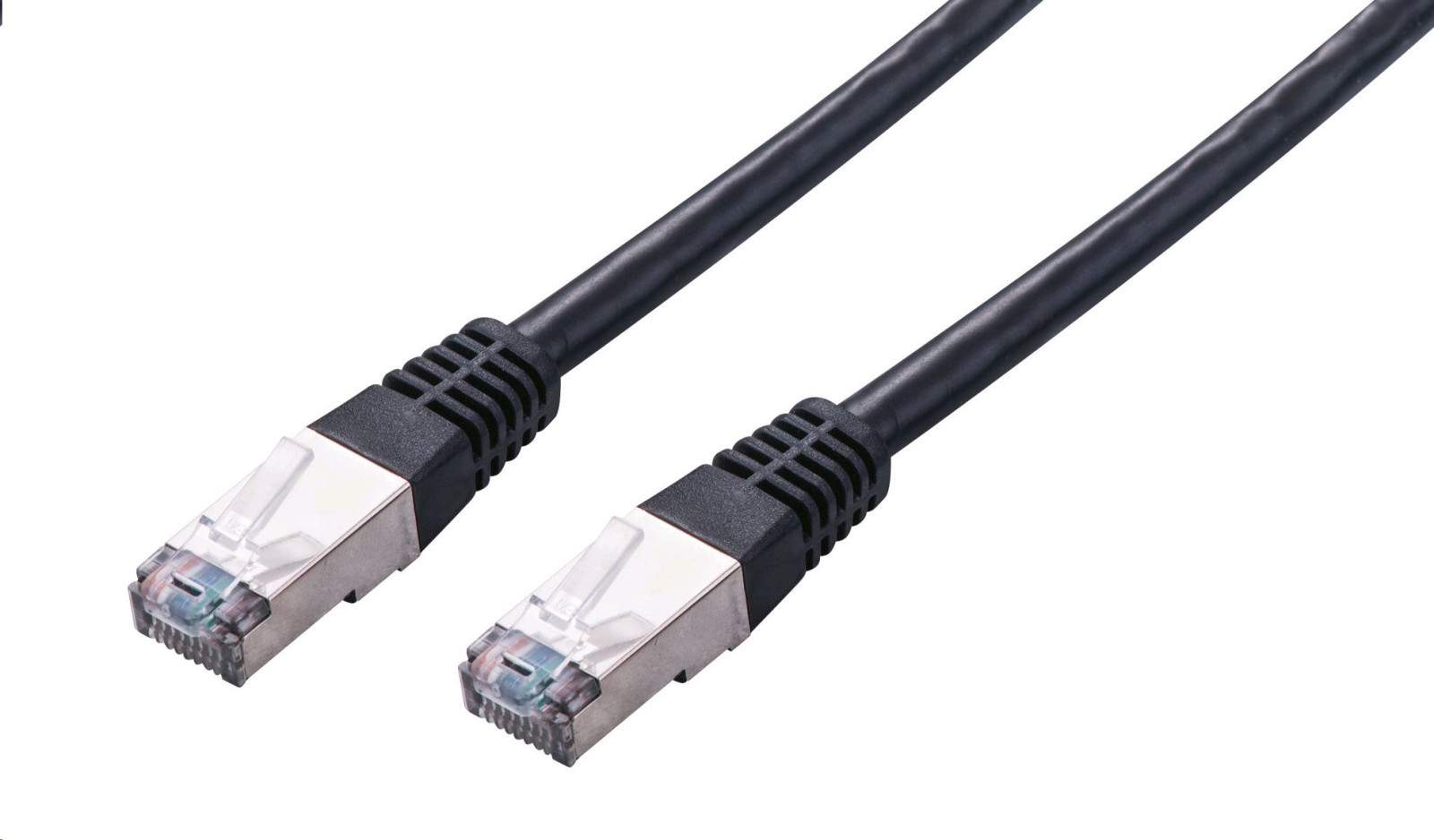 C-TECH Kabel patchcord Cat5e, FTP, černý, 2m