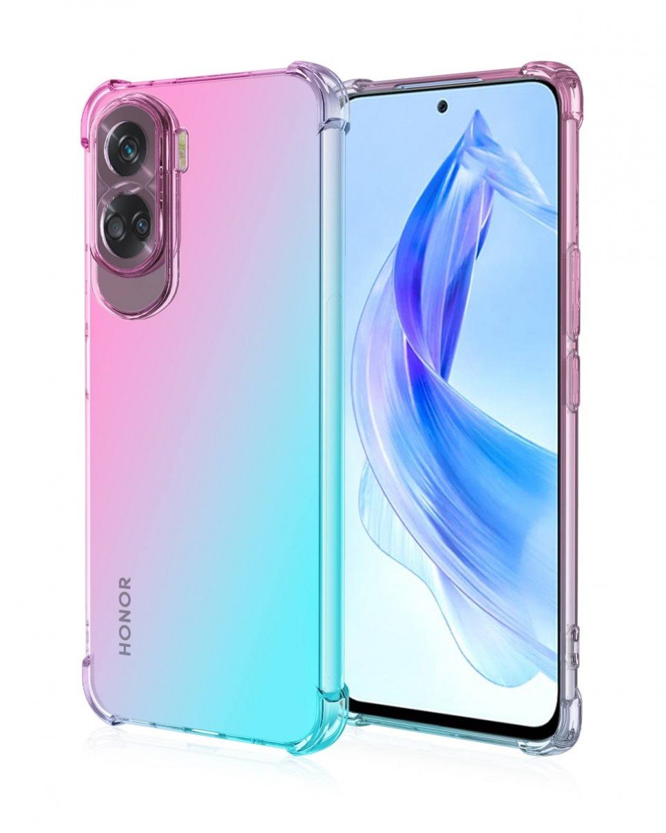 Kryt TopQ Honor 90 Lite 5G Shock duhový mentolovo-růžový 120735