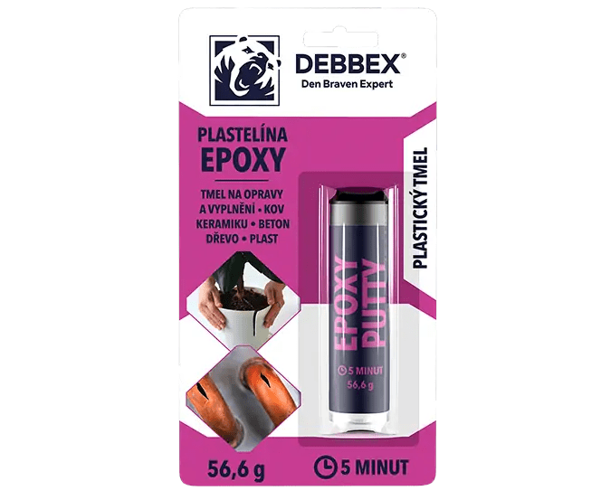 Tmel Epoxy plastelína univerzální 56g Debbex