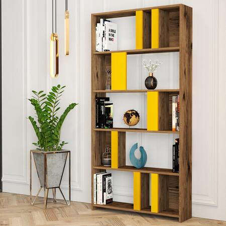 Hanah Home Bookshelf Lima - Walnut, Yellow Walnut
Yellow