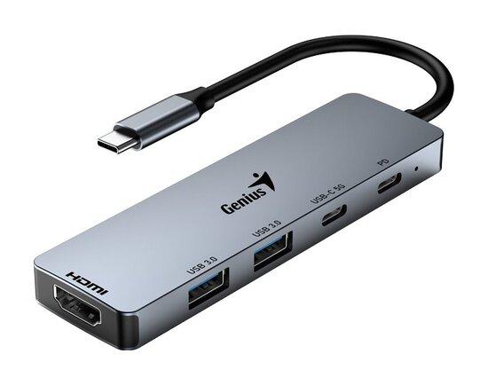 GENIUS hub UH-500/ USB-C/ HDMI/ 2x USB3.0/ USB-C/ 100W PD/ šedý, 31240003400