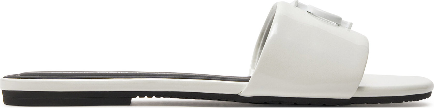 Nazouváky Calvin Klein Jeans Flat Sandal Slide Mg Met YW0YW01348 Bright White YBR