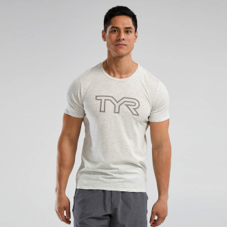TYR Pánské tričko Ultrasoft Lightweight Tri Blend Tech Tee - white R28173-939