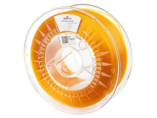 Tisková struna (filament) Spectrum PC 275 1.75mm TRANSPARENT YELLOW 1kg, 80938