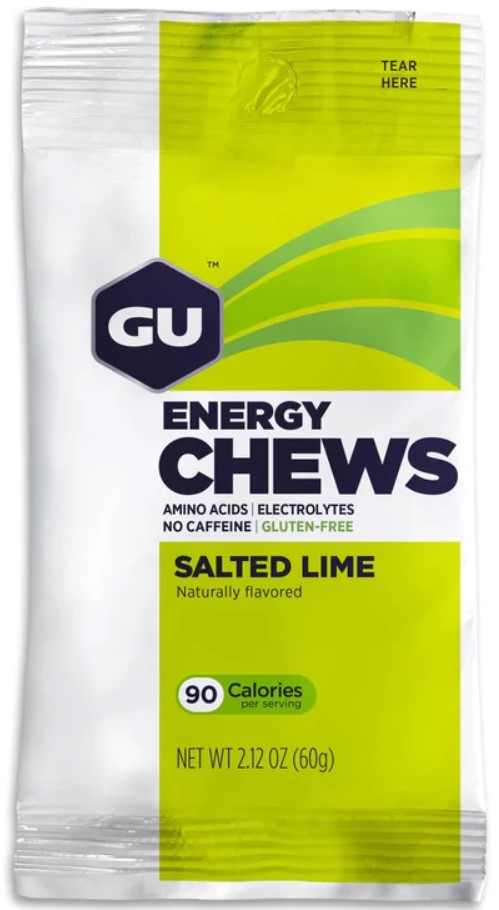 Energetické gely GU Energy GU Energy Chews 60 g Salted Lime 1 SÁČ