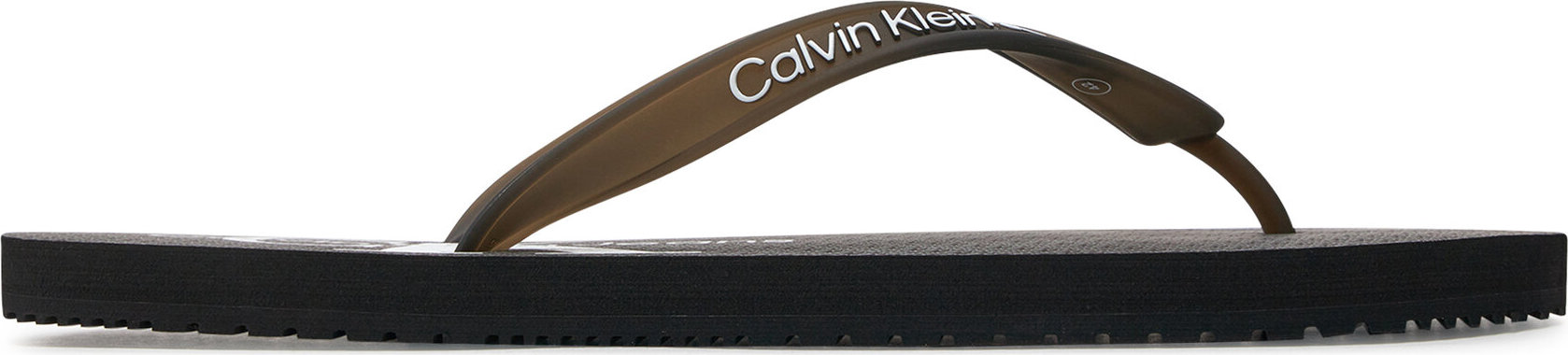 Žabky Calvin Klein Jeans Beach Sandal Glossy YM0YM00952 Black/Grey 0GM