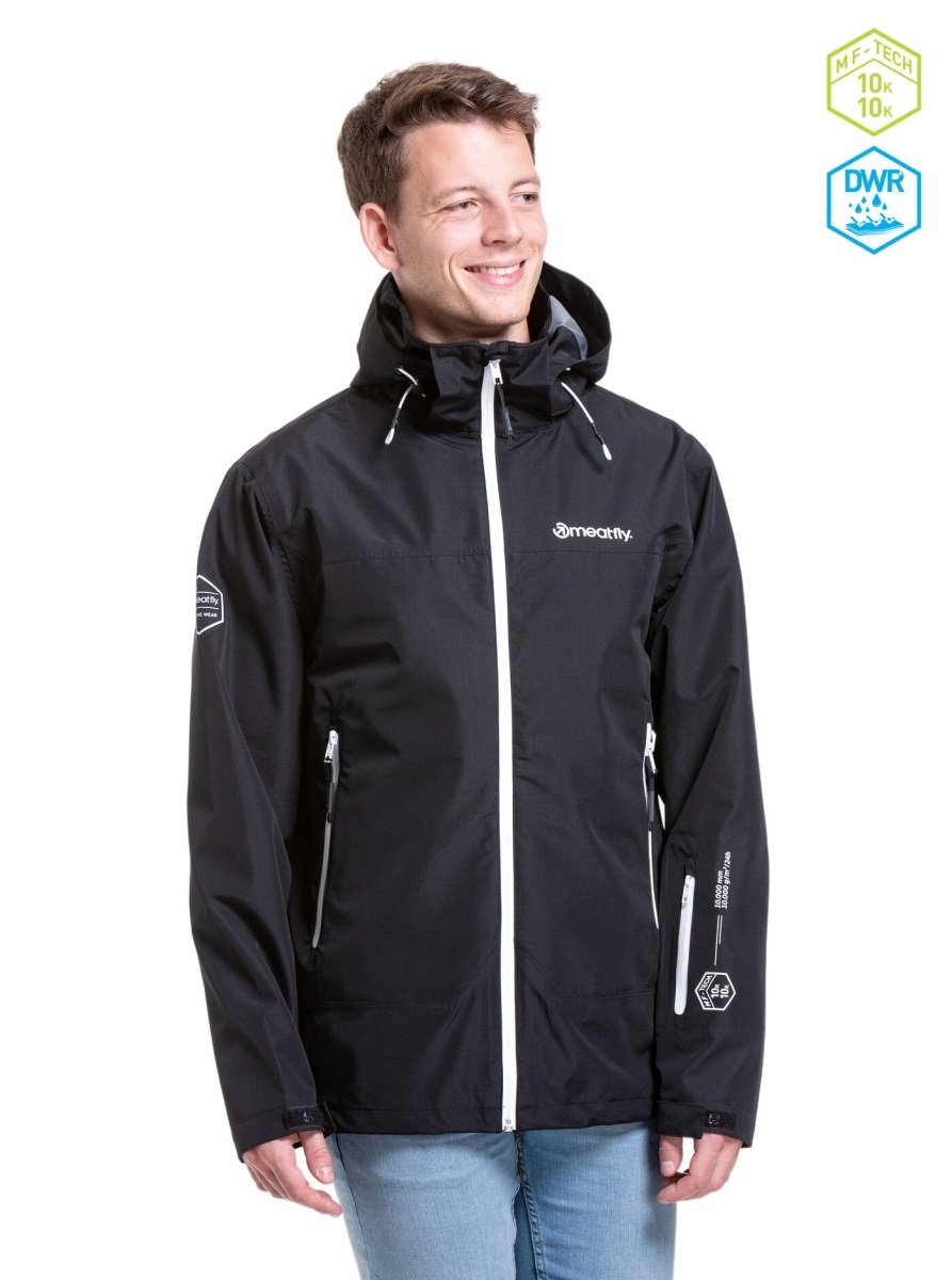 Pánská hardshell bunda meatfly bryce černá m