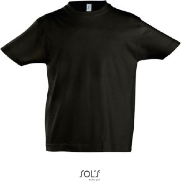 Dětské tričko krátký rukáv Sols - černé, 5-6 let