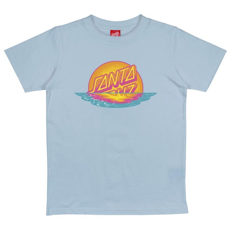 triko SANTA CRUZ - Youth Sunrise Dot Front T-Shirt Sky Blue (SKY BLUE)
