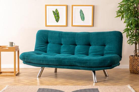 Atelier del Sofa 3-Seat Sofa-Bed Misa Small Sofabed - Petrol Green
