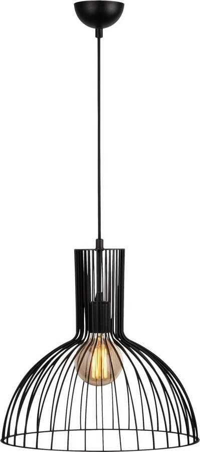 Černé závěsné svítidlo s kovovým stínidlem ø 38 cm Fellini – Opviq lights