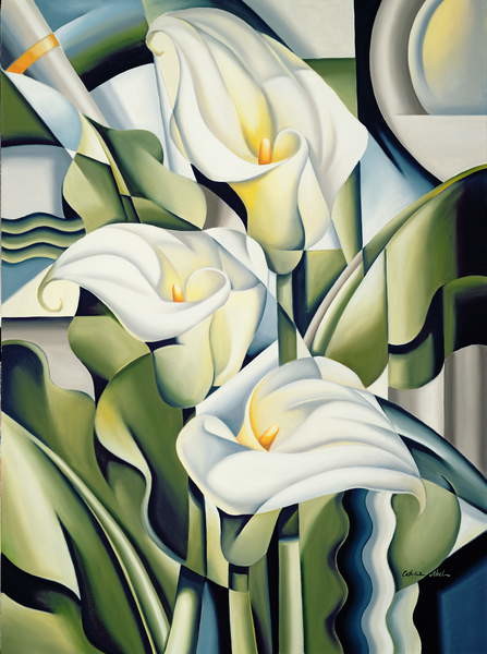 Abel, Catherine Abel, Catherine - Obrazová reprodukce Cubist Lilies, (30 x 40 cm)