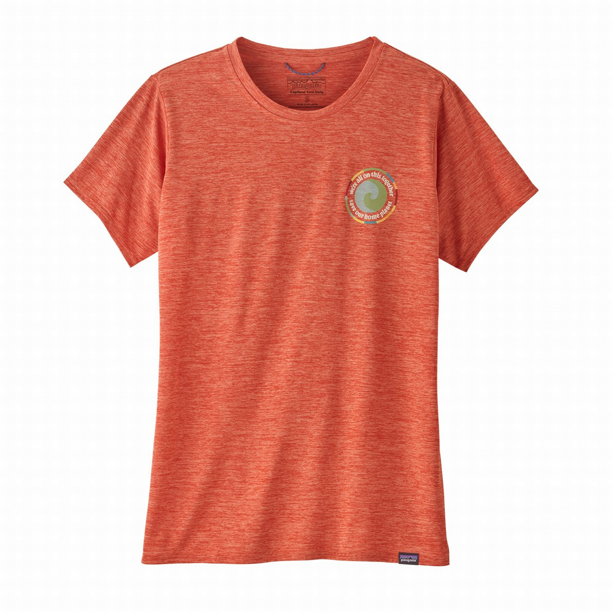 Dámské triko Patagonia W's Cap Cool Daily Graphic Shirt Velikost: L / Barva: červená