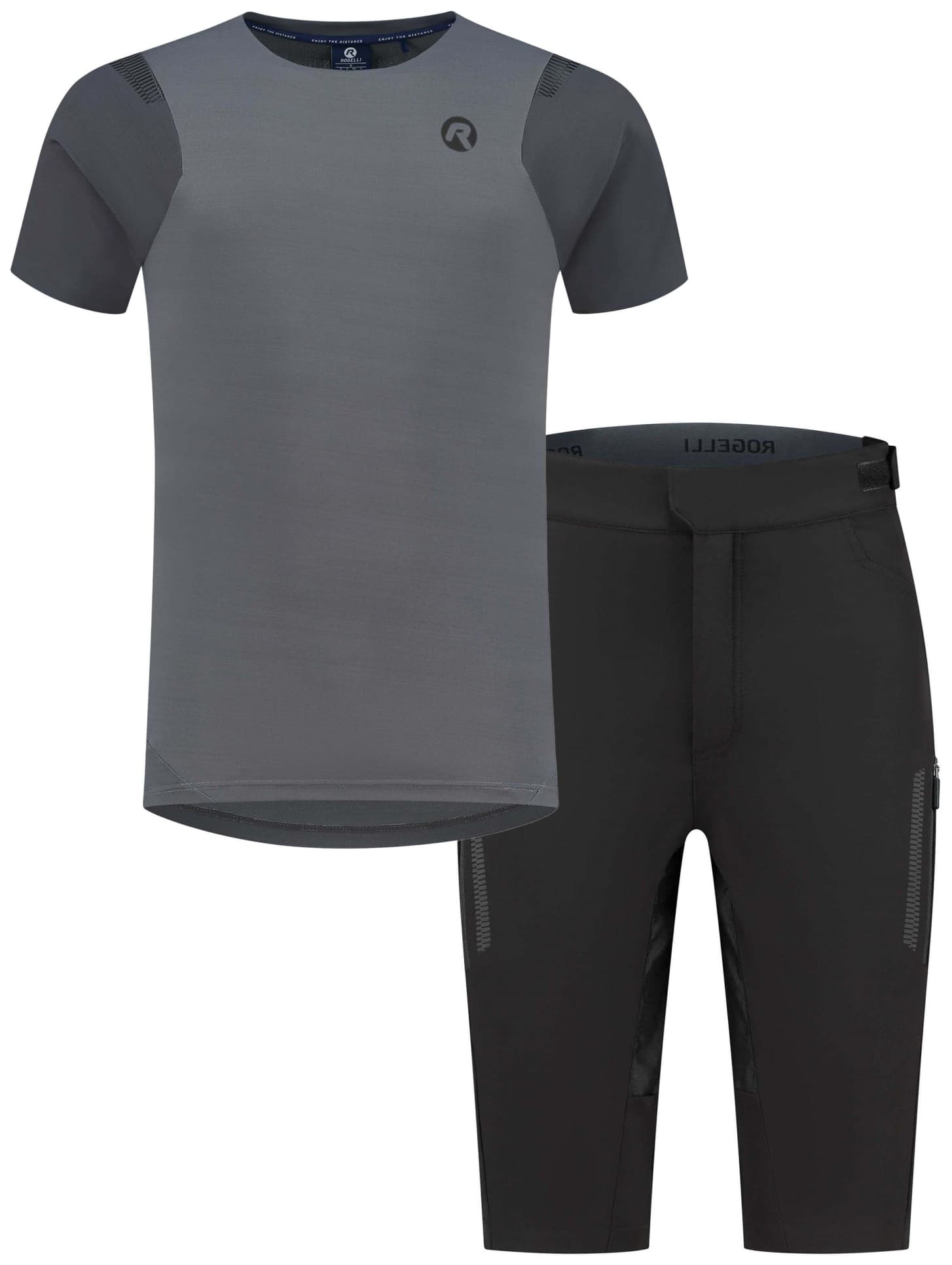 Prémiová MTB cyklosada Rogelli ADVNTR DISTANCE s krátkým rukávem, šedá