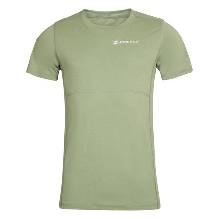 ALPINE PRO Pánské triko z merino vlny HUR aspen green L, Zelená