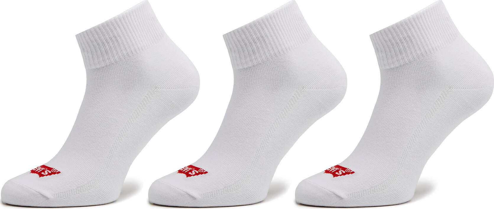 Sada 3 párů pánských vysokých ponožek Levi's® 37157-1018 White