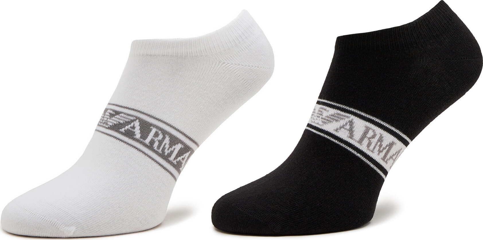 Sada 2 párů pánských ponožek Emporio Armani 307228 4R315 00911 Bianco/Nero