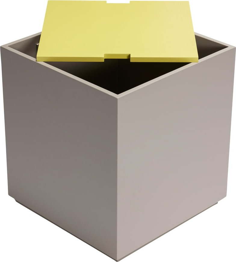 Žluto-šedá truhla z jasanového dřeva 40x45 cm Vault – Hübsch