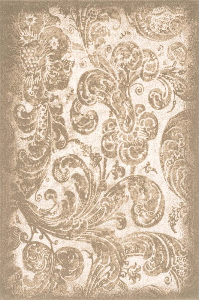 Béžový vlněný koberec 200x300 cm Damask – Agnella